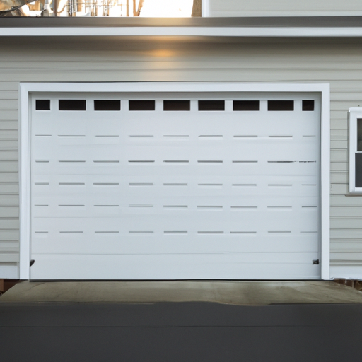 Suburban Lexington garage with modern sectional door visible in morning light, no people or logos.